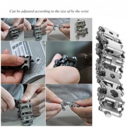 29 in 1 multi tool - stainless steel bracelet - screwdriver / bottle opener / allen wrench