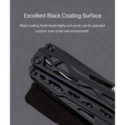 NexTool Black Knight - Ferramenta multifuncional 11 em 1 - alicate dobrável / tesoura / abridor / chaves de fenda
