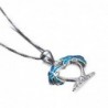 Coconut tree pendant - with blue opal - necklaceNecklaces