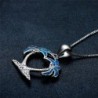 Coconut tree pendant - with blue opal - necklaceNecklaces