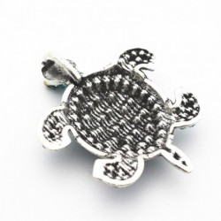 Vintage necklace with rhinestone turtle