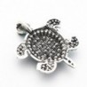 Vintage necklace with rhinestone turtle