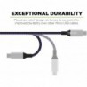 Fast charging cable - data / sync - micro USB / Type-C / ISO - for PS4 / Xbox One Controller - 3m