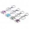 Keychain with turtle - natural crystal stone