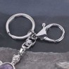 Keychain with turtle - natural crystal stone
