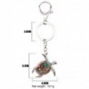Metal keychain with enamel sea turtle