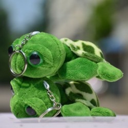 Keychain with a plush sea turtle - 2 piecesKeyrings