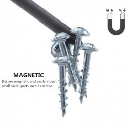 Magnetic alloy drill bits - hex - for electric screwdriver - 1/4" - 50mm / 75mm / 100mm - set - 12 pieces