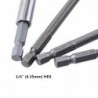 Magnetic alloy drill bits - hex - for electric screwdriver - 1/4" - 50mm / 75mm / 100mm - set - 12 pieces