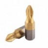 Magnetic screwdriver bits - titanium coated - non-slip - 1/4 inch hex shank - 25mm - 10 pieces