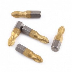 Magnetic screwdriver bits - titanium coated - non-slip - 1/4 inch hex shank - 25mm - 10 pieces