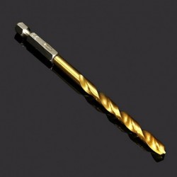 Steel drill bits - HSS titanium coated - 1/4 inch hex shank - high speed - 1.5-6.5mm - 13 pieces