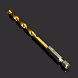 Steel drill bits - HSS titanium coated - 1/4 inch hex shank - high speed - 1.5-6.5mm - 13 pieces