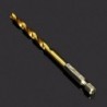 Steel drill bits - HSS titanium coated - 1/4 inch hex shank - high speed - 1.5-6.5mm - 13 pieces