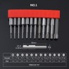 Magnetic alloy drill bits - hex - for electric screwdriver - 1/4" - 50mm / 75mm / 100mm - set - 12 pieces