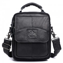 Luxurious crossbody bag - with zippers - genuine leatherBags