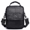 Luxurious crossbody bag - with zippers - genuine leatherBags
