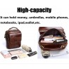 Luxurious crossbody bag - with zippers - genuine leatherBags