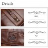 Luxurious crossbody bag - with zippers - genuine leatherBags