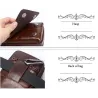 Vintage small shoulder bag - waist pack - genuine leather - flap design