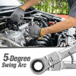 Car multi tool - ratchet wrench set - rotatable - 14 pieces