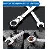 Car multi tool - ratchet wrench set - rotatable - 14 pieces
