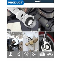 Car multi tool - ratchet wrench set - rotatable - 14 pieces