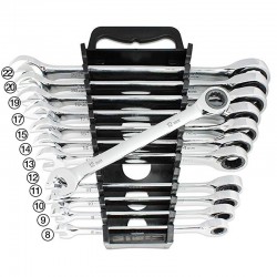 Car multi tool - ratchet wrench set - rotatable - 14 pieces