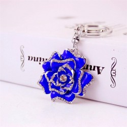 Rosa de cristal de luxo - chaveiro