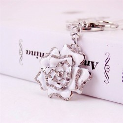 Luxurious crystal rose - keychainKeyrings