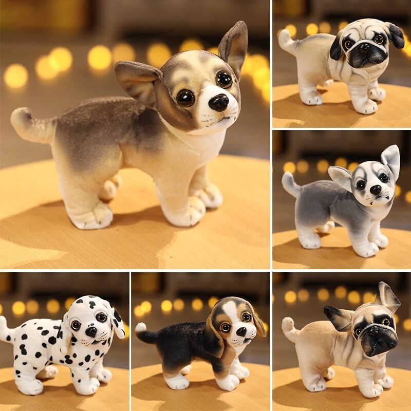 Dog shaped plush toy - Pug / Bulldog / Husky / Chihuahua / puppy - 18cmCuddly toys