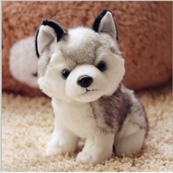 Cachorro Husky - pelúcia - 18cm