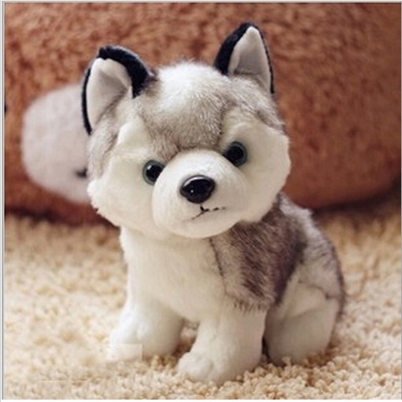 Cachorro Husky - pelúcia - 18cm