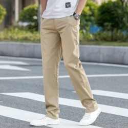 Men's summer trousers - thin - straight - cotton