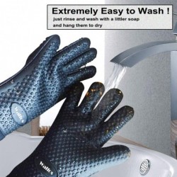 Long protective glove - for cleaning / BBQ - heat resistant - silicone - 1 piece