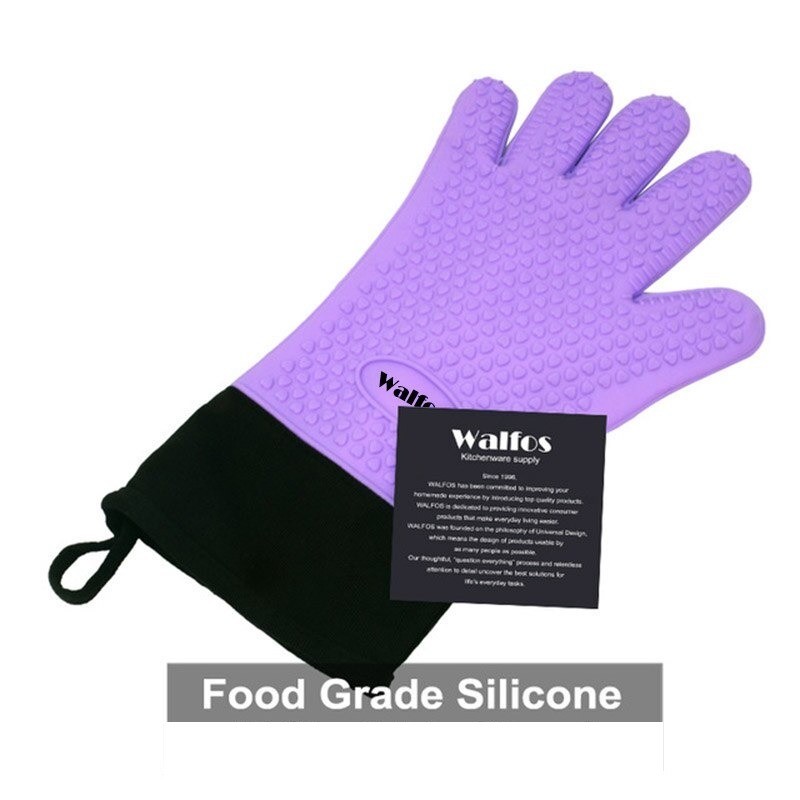 Long protective glove - for cleaning / BBQ - heat resistant - silicone - 1 piece