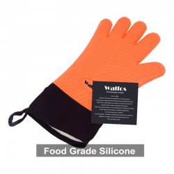 Long protective glove - for cleaning / BBQ - heat resistant - silicone - 1 piece