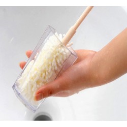 Bottle / glasses cleaning brush - long handle - silicone