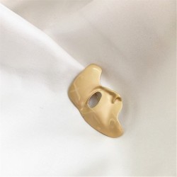 Fashionable brooch - geometric abstract - half-face shape