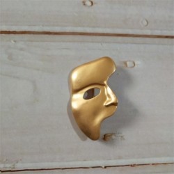 Fashionable brooch - geometric abstract - half-face shape