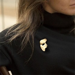 Fashionable brooch - geometric abstract - half-face shape