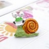 Smiling crystal snail - brooch