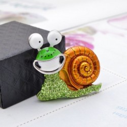 Smiling crystal snail - brooch