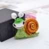 Smiling crystal snail - brooch