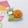 Smiling crystal snail - brooch