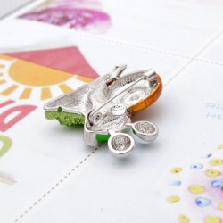 Smiling crystal snail - brooch