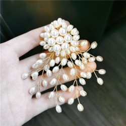 Branch with oval pearls - fashionable broochBrooches