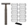 Shaving razor - double edge - with 10 shaving bladesShaving
