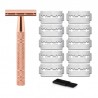 Shaving razor - double edge - with 10 shaving bladesShaving