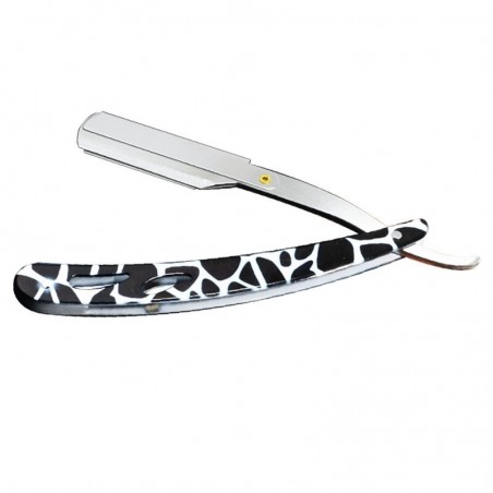 Manual shaving straight razor - folding knife - stainless steel